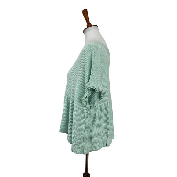 Francesca's Alya Womens Short Sleeve V Neck Pullover Top XL - Picture 4 of 8